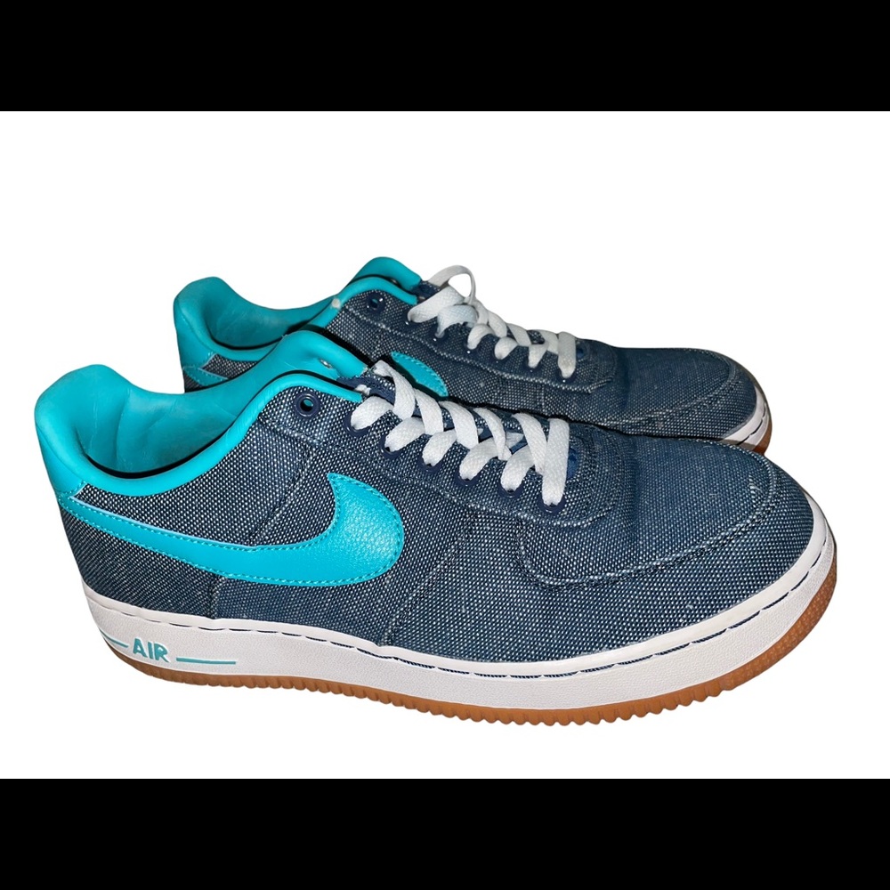 RARE Nike Air Force One Squadron Blue and Turquoise